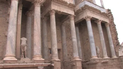 Ancient Roman Theater Stock Footage 195981328
