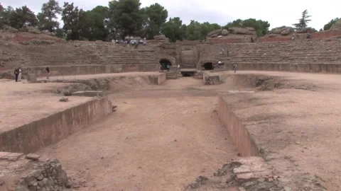Ancient Roman Theater Stock Footage 195981332