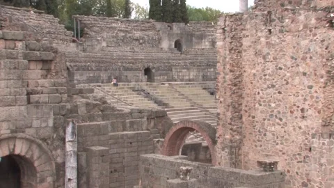 Ancient Roman Theater Stock Footage 195981335
