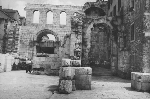 Ancient  Roman Wall, Split, Yugoslavia Stock Photos