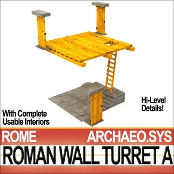 Ancient Roman Wall Turret A 3d Model 96467232 Pond5