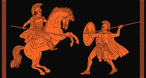 Ancient Roman Warrior. Stock Illustration