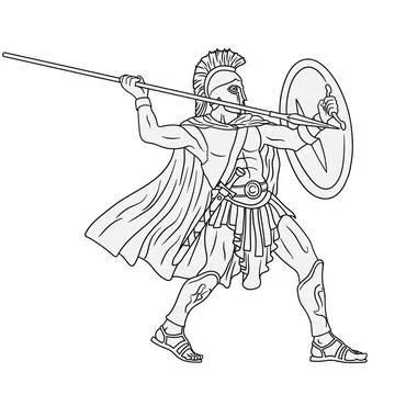 Ancient Roman Warrior. Stock Illustration