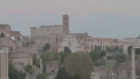 Ancient Rome from above in a cloudy sky. Stock Footage 257362025