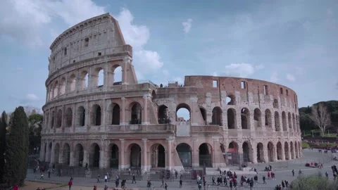 In ancient Rome of colosseum, 4k Stock Footage 153802913