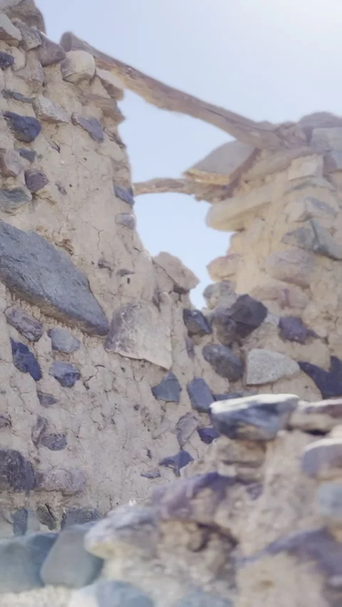 Ancient Rough Stone Wall Texture Background Vídeo Stock 325799179