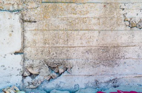 Ancient rough wall surface with shabby decorative plaster, rough textured bac Stock Photos