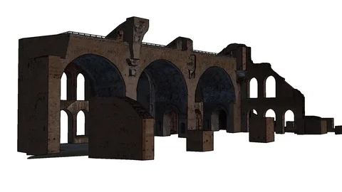 Ancient Ruined Basilica Stock-Footage 78531841