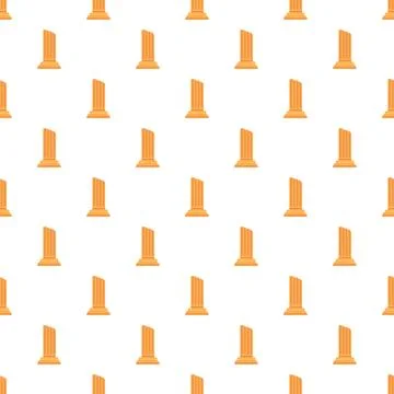 Ancient ruined columns creating a seamless background pattern 스톡 일러스트