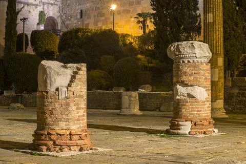 Ancient ruined columns Stock Photos