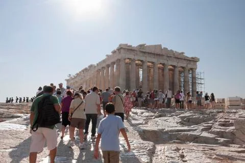 Ancient Ruins Of The Acropolis Stock Photos