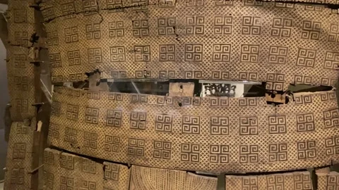 Ancient ruins and items on display at the Anatolian Civilizations Museum Stock Footage 237284137