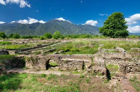 Ancient ruins in dion Stock-Fotos