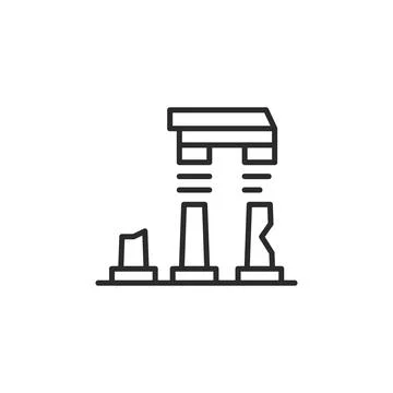 Ancient Ruins Icon Stock Illustration