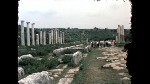 Ancient Ruins Pathway Stock Footage 278040146