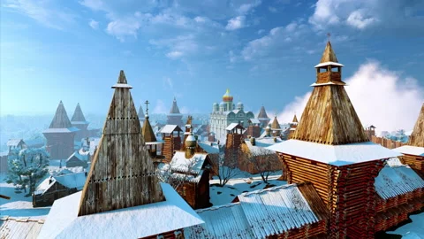 An ancient Russian city. Stock Footage 321894172