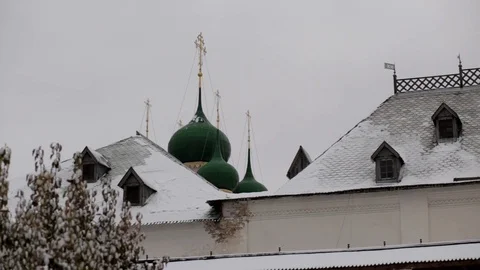 Ancient Russian monastery Stock Footage 121202701