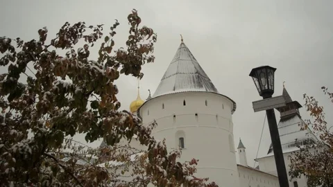 Ancient Russian monastery Stock Footage 121202737