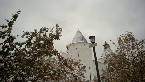 Ancient Russian monastery Stock Footage 121202971