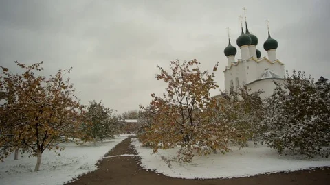 Ancient Russian monastery Stock Footage 121203080