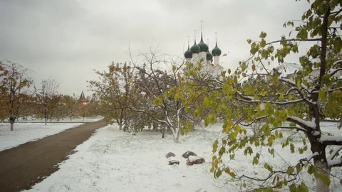 Ancient Russian monastery Stock Footage 121203152