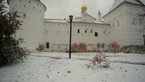 Ancient Russian monastery Stock Footage 121203256