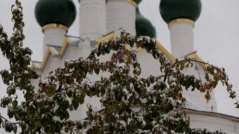 Ancient Russian monastery Stock Footage 121250244