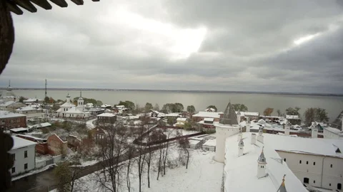 Ancient Russian monastery Stock Footage 121564478