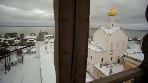 Ancient Russian monastery Stock Footage 121564523