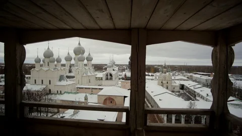 Ancient Russian monastery Stock Footage 121564557