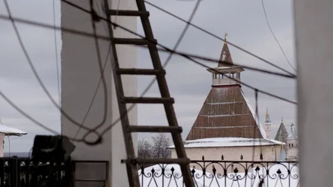 Ancient Russian monastery Stock Footage 121564623