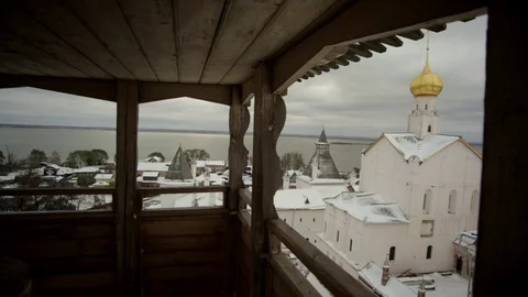 Ancient Russian monastery Stock Footage 121564633
