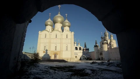 Ancient Russian monastery Stock Footage 121564703