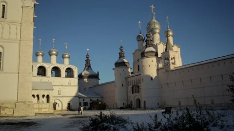 Ancient Russian monastery Stock Footage 121564723