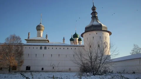 Ancient Russian monastery Stock Footage 121564769