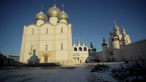 Ancient Russian monastery Stock Footage 121564785