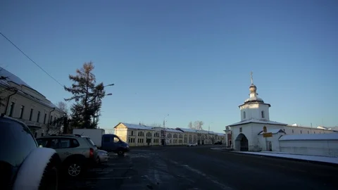 Ancient Russian monastery Stock Footage 121564864