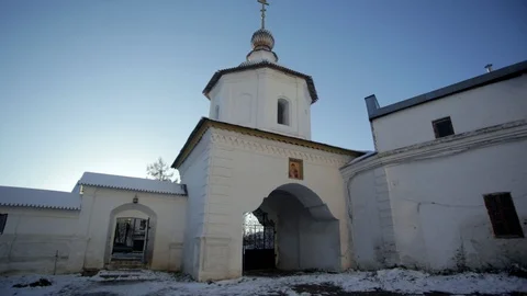 Ancient Russian monastery Stock Footage 121564877