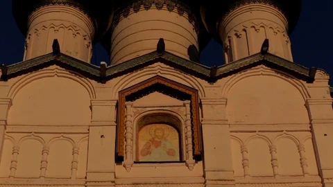 Ancient Russian monastery Stock Footage 121564886