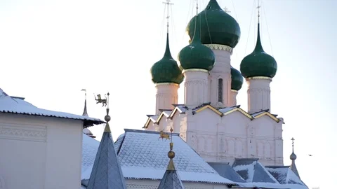 Ancient Russian monastery Stock Footage 121564916