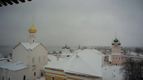 Ancient Russian monastery Stock Footage 121564927