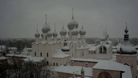 Ancient Russian monastery Stock Footage 121564929