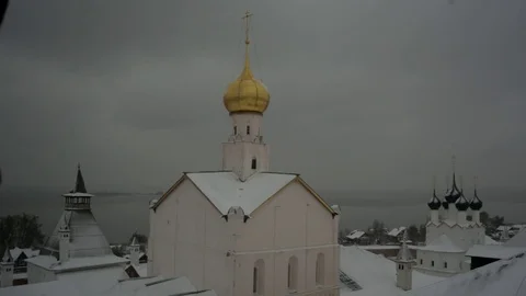 Ancient Russian monastery Stock Footage 121564933