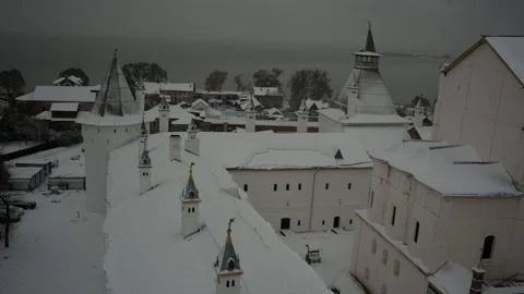 Ancient Russian monastery Stock Footage 121564963