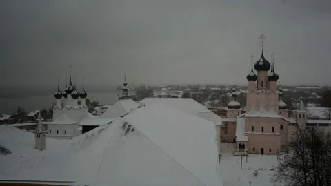 Ancient Russian monastery Stock Footage 121564982