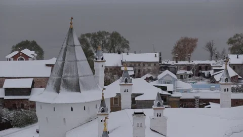 Ancient Russian monastery Stock Footage 121565016