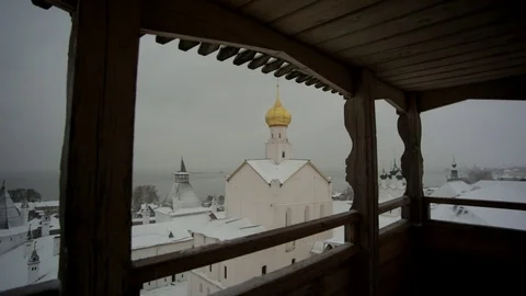 Ancient Russian monastery Stock Footage 121565034