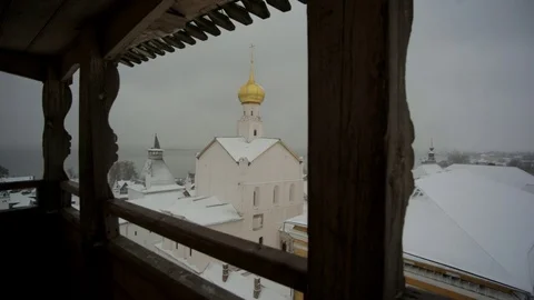 Ancient Russian monastery Stock Footage 121565074
