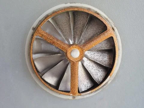 Ancient rusted fan Stock Photos