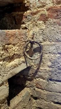 Ancient rusty wall ring Stock Photos